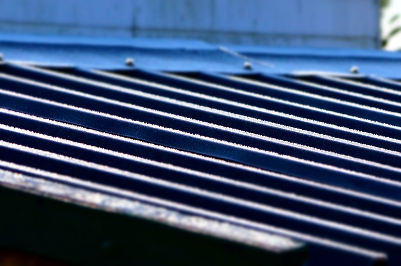 Frosted Corrugated Roof - photo by Christopher J Cart  ©2013