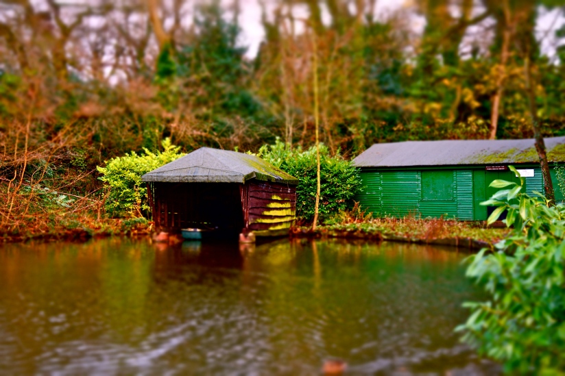 The boathouse at Moseley Park and Pool, Moseley Village, Birmingham, UK<