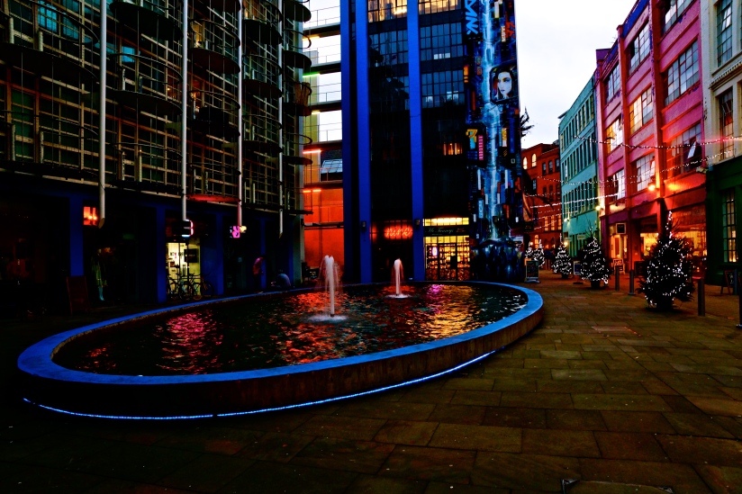 Central plaza, Custard Factory, Digbeth, Birmingham, UK. . . 